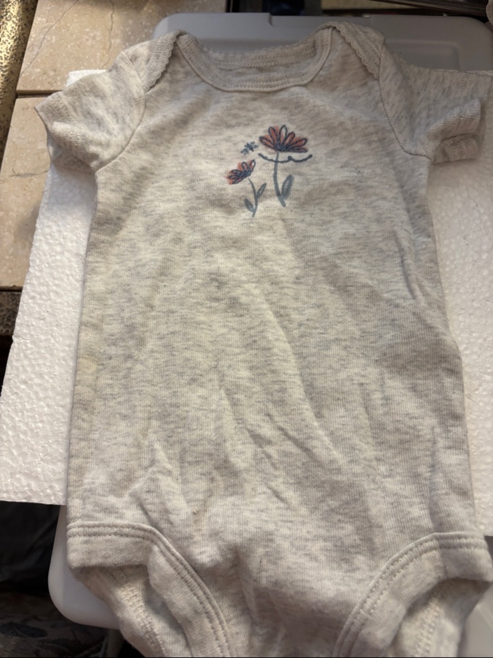 Carter's Heather Gray Newborn Bodysuit